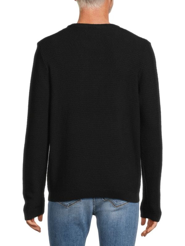 Other,Kenneth Cole, Kenneth Cole Black Textured Sweater, Black, Large-42-TagL