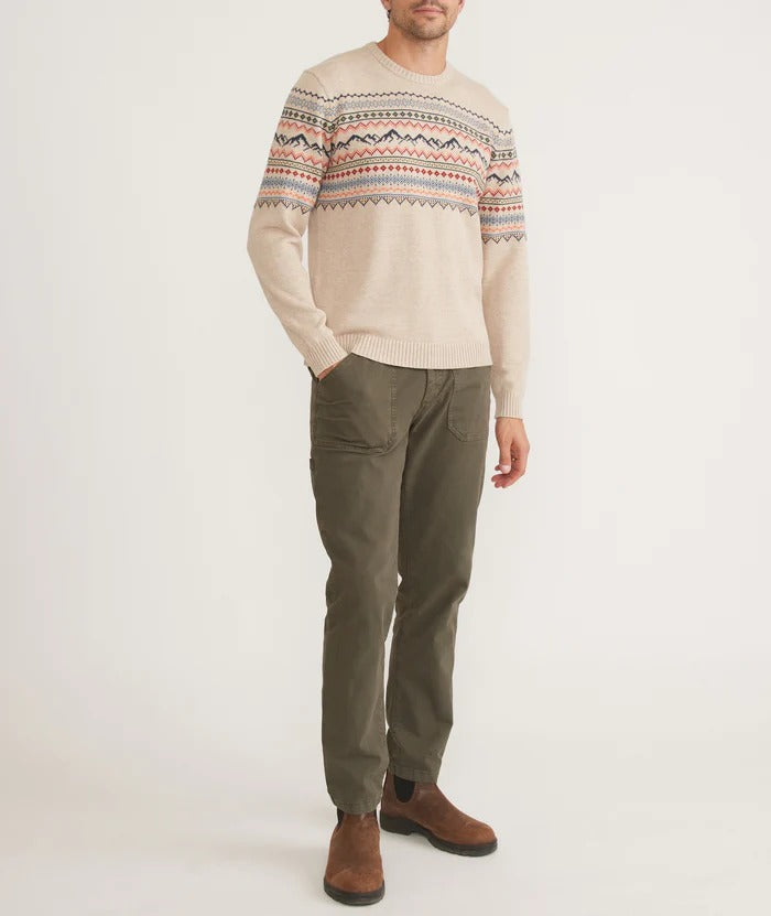 Marine Layer Cream Mountain FairIsle Sweater