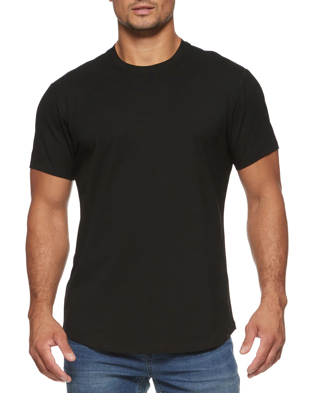 Wholesale,Flag & Anthem, Flag & Anthem Black Stretch Comfort Short Sleeve Crewneck Tee, Black, Large-44-TagL