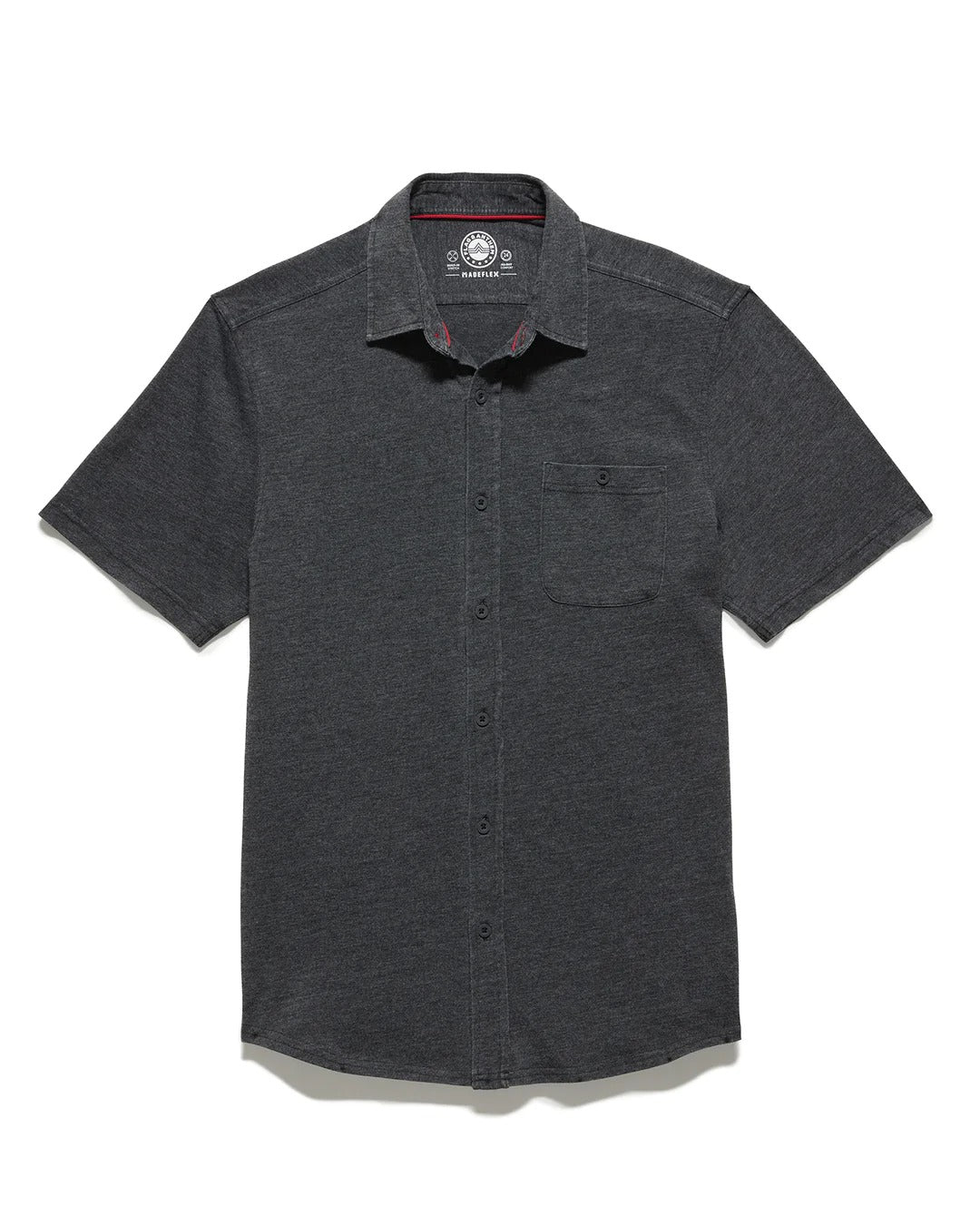 Wholesale,Flag & Anthem, Flag & Anthem Charcoal Chatham Vintage Soft Short Sleeve Knit Shirt, Grey, Small-38-TagSMedium-40-TagMLarge-44-TagLExtra Large-48-TagXL