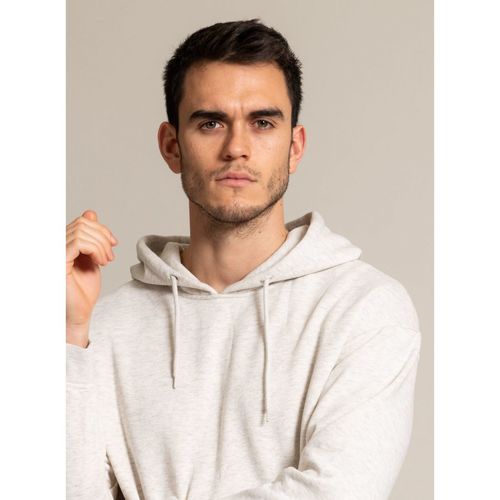 Jack & Jones Ivory Heathered Fleece Hooded Sweatshirt