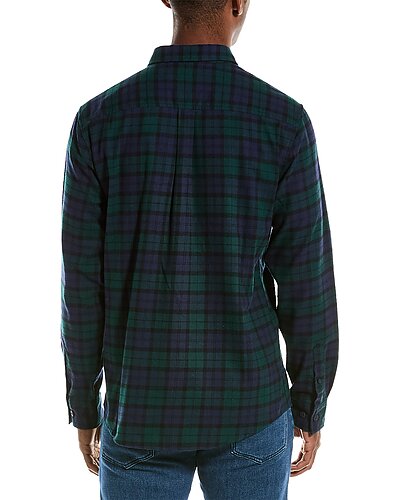 Weatherproof Vintage Dark Green/Blue Holiday Antique Flannel Shirt