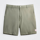 Public Beach Olive Performance Hybrid 7" Short with Back Elastic Waistband