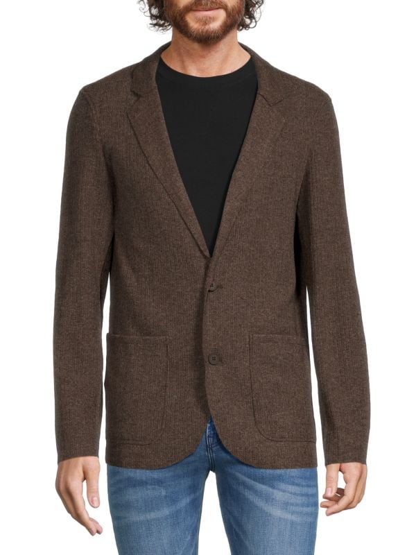 Other,Kenneth Cole, Kenneth Cole Dark Brown Knit Cardigan, Brown, Large-44-TagL