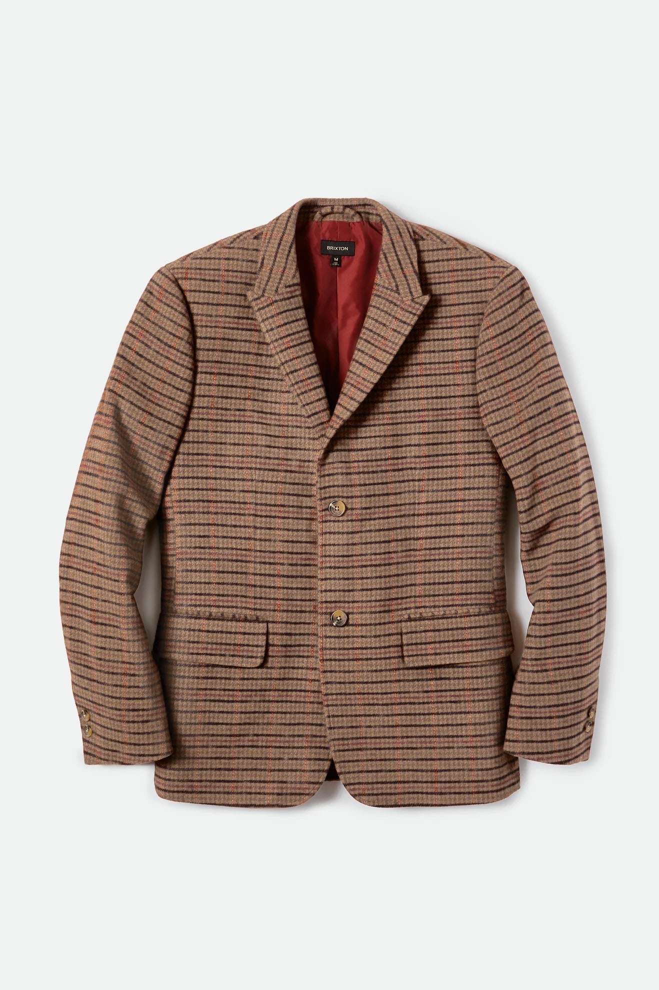 Otrium,Brixton, Brixton Brown Houndstooth Blazer, Brown, Medium-42-TagM