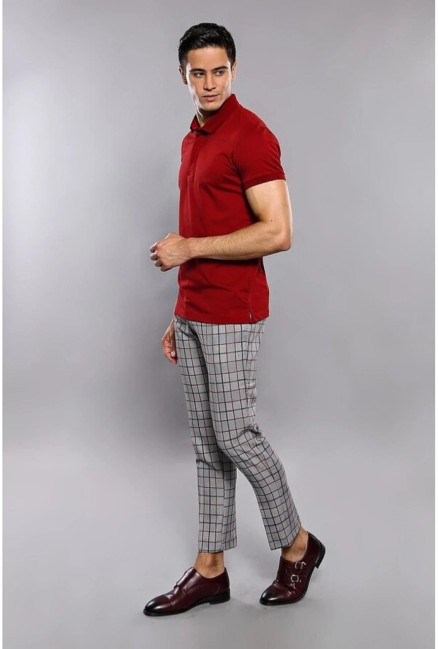 Bobbi + Bricka,Penguin, Wessi Red Short Sleeve Polo, Red, Medium-40-TagXLSmall-38-TagLMedium-38-TagMExtra Small-36-TagMSmall-37-TagMExtra Small-36-TagSSmall-37-TagL