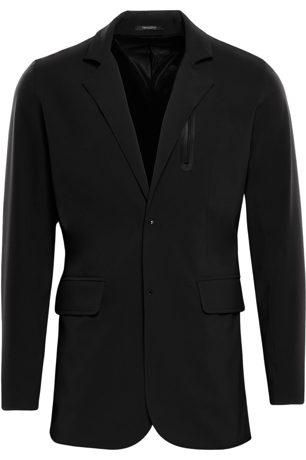 Brand Partner,Tranzend, Tranzend Coffee-Infused Classic Slim-Fit Ultra Performance Blazer, Black, Small-40-TagM