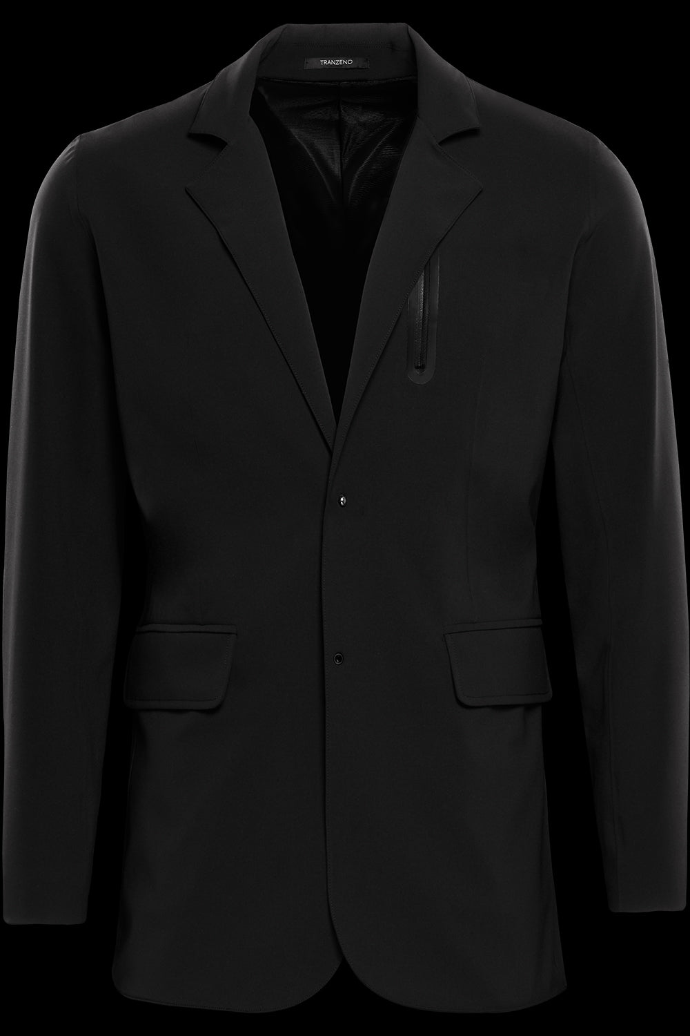 Brand Partner,Tranzend, Tranzend Coffee-Infused Classic Slim-Fit Ultra Performance Blazer, Black, Small-40-TagM