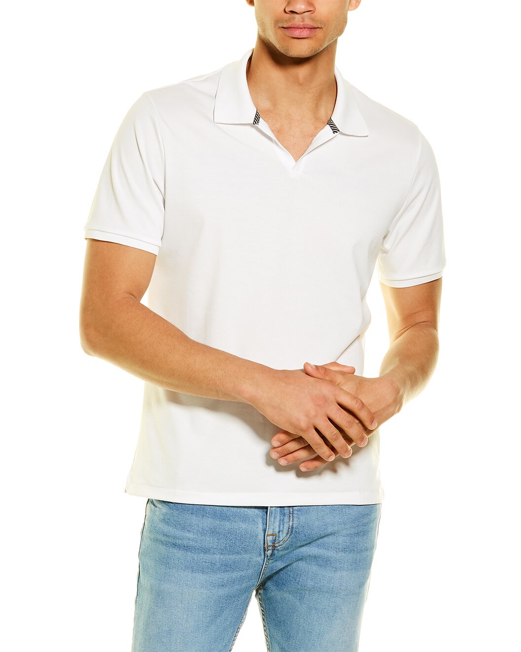 The RealReal,Magaschoni, Magaschoni White Pima Cotton Polo, White, Small-40-TagS