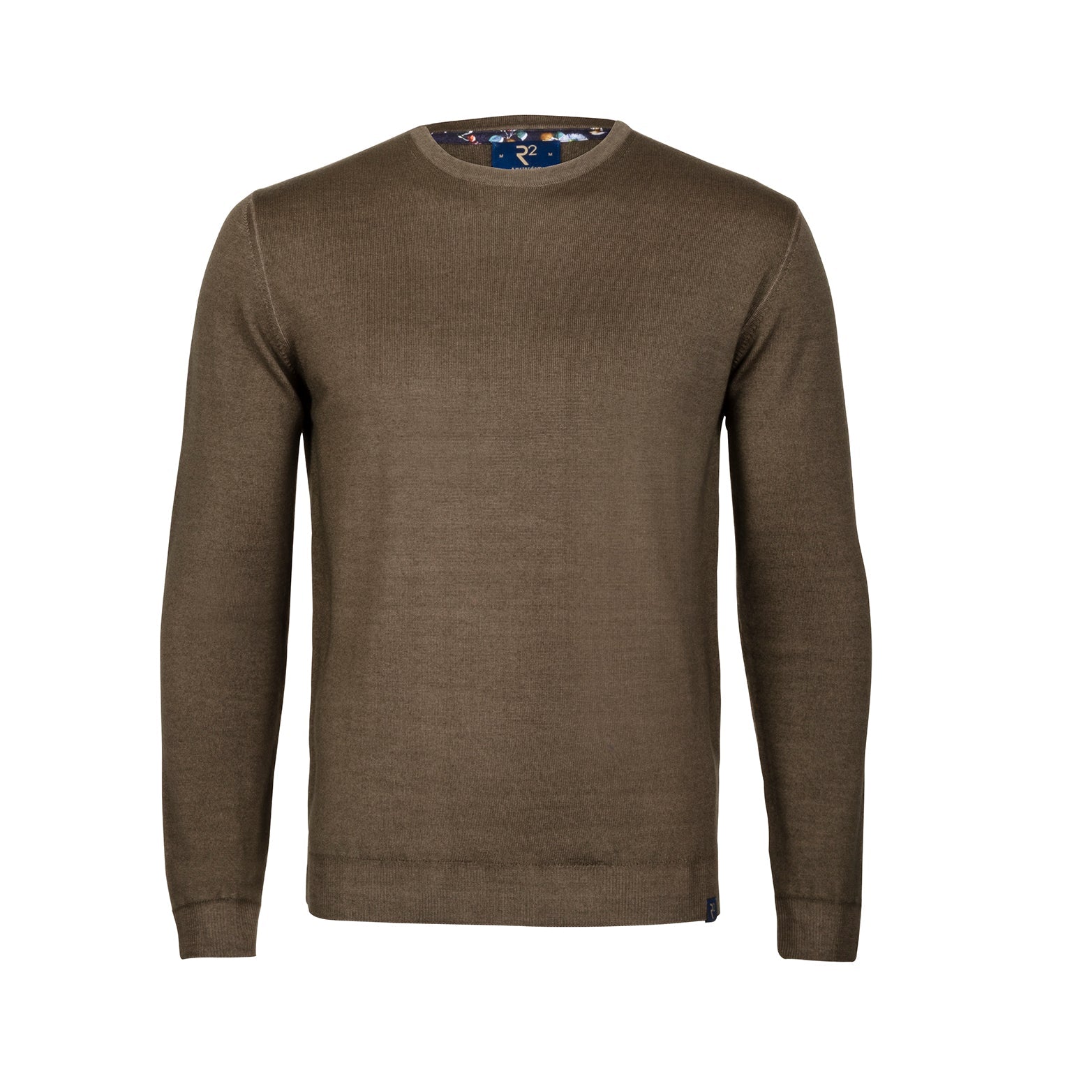 Brand Partner,R2 Amsterdam, R2 Amsterdam Olive Green Crew Neck Sweater, Green, Large-45-TagL