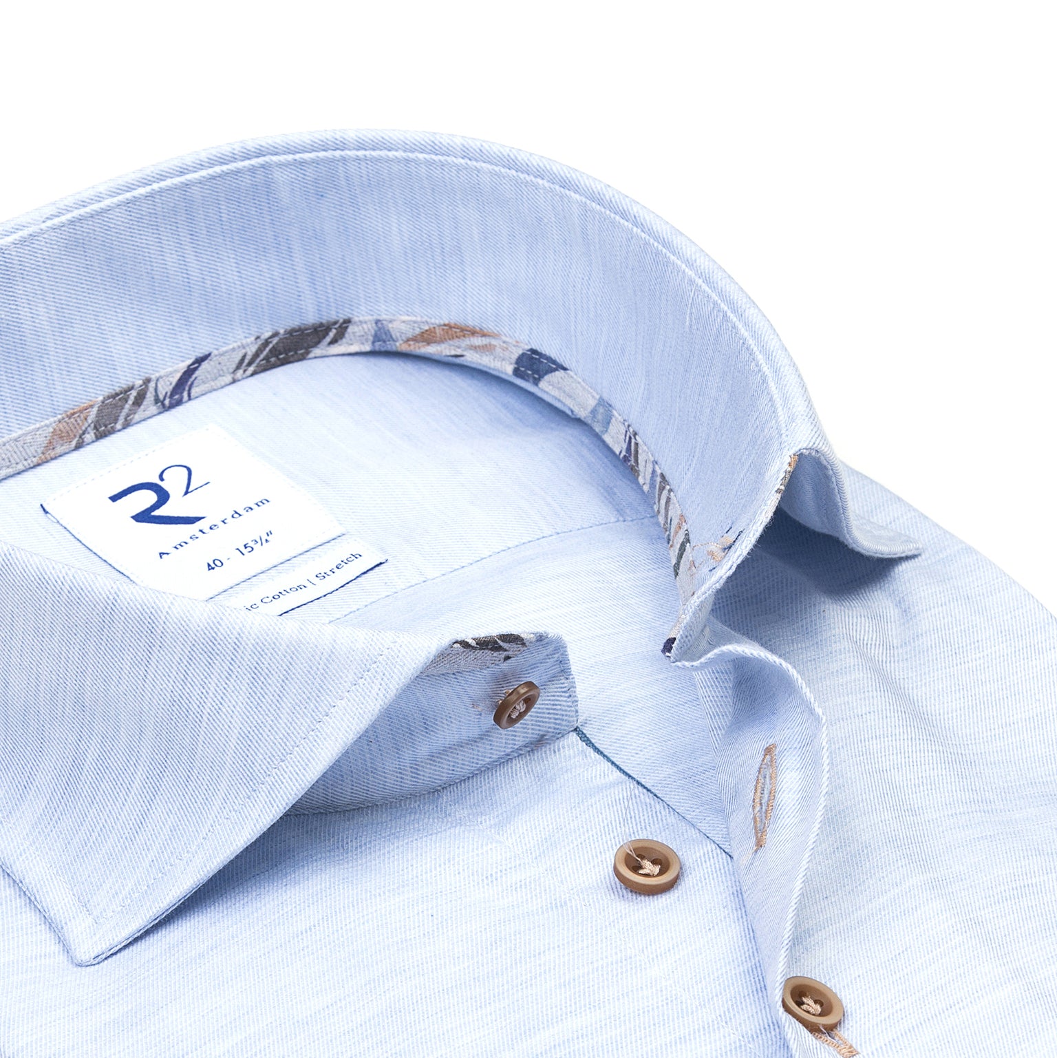 Taelor.Style, R2 Amsterdam Light Blue Button Down Shirt, Blue, Medium-42-TagM