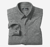 Johnston & Murphy Olive Knit Textured Long Sleeve Button Up Shirt