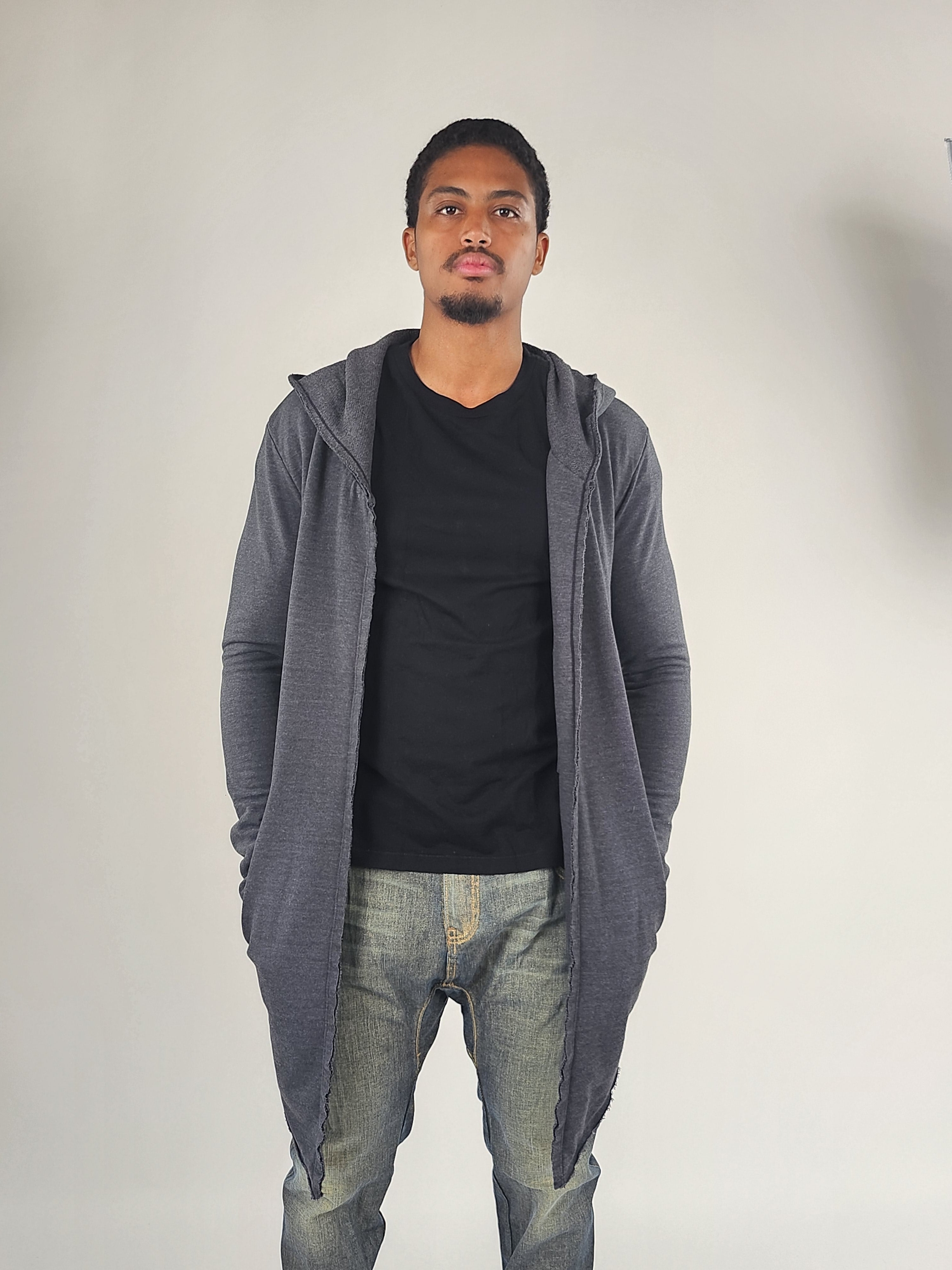 Wholesale,Reesedeluca, Reese De Luca Grey Long Sleeve Hood Jacket, Grey, Small-41-TagM