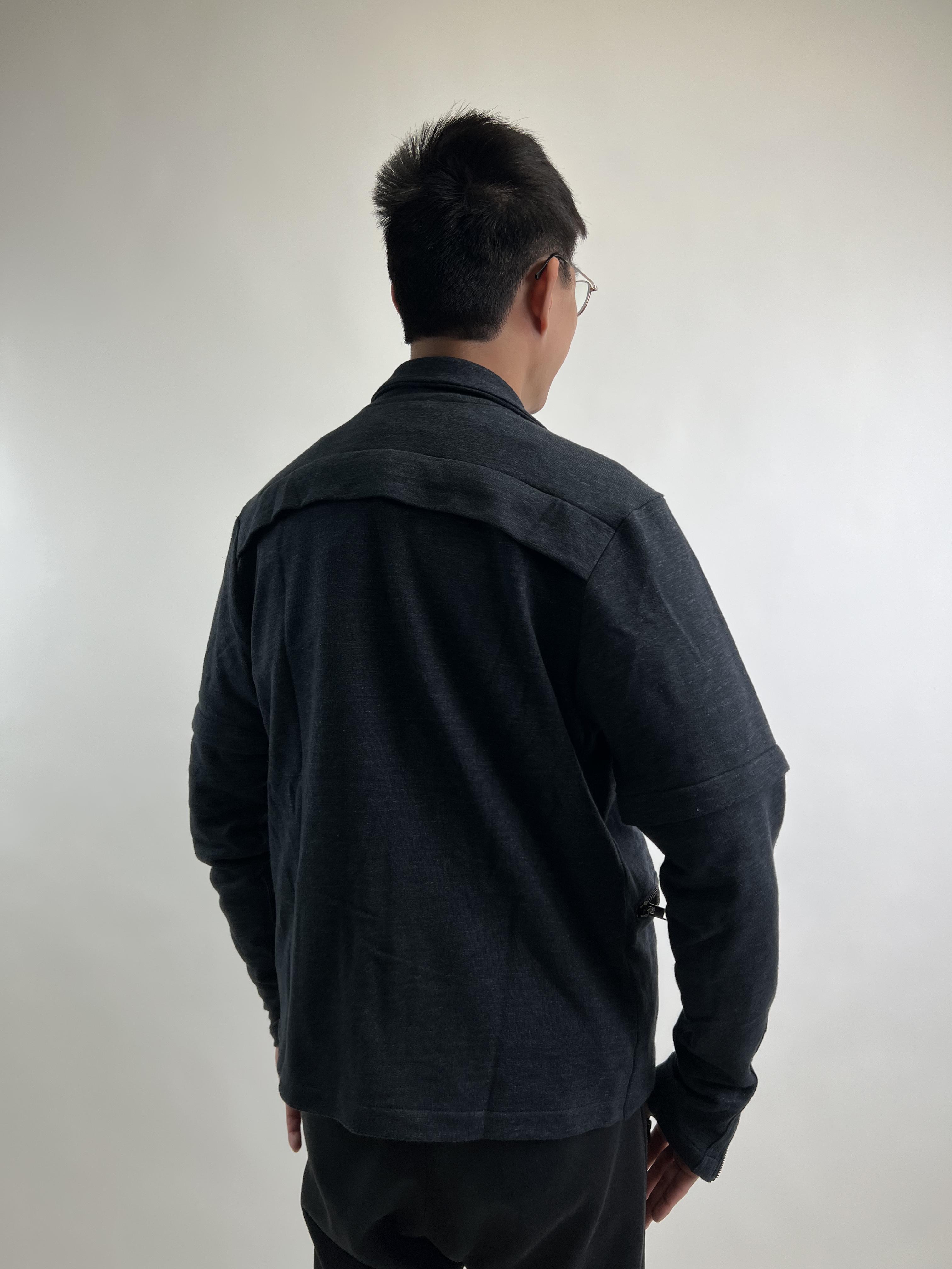 Wholesale,Reesedeluca, Reese De Luca Black Jacket with Removable Sleeves, Black, Medium-42-TagM