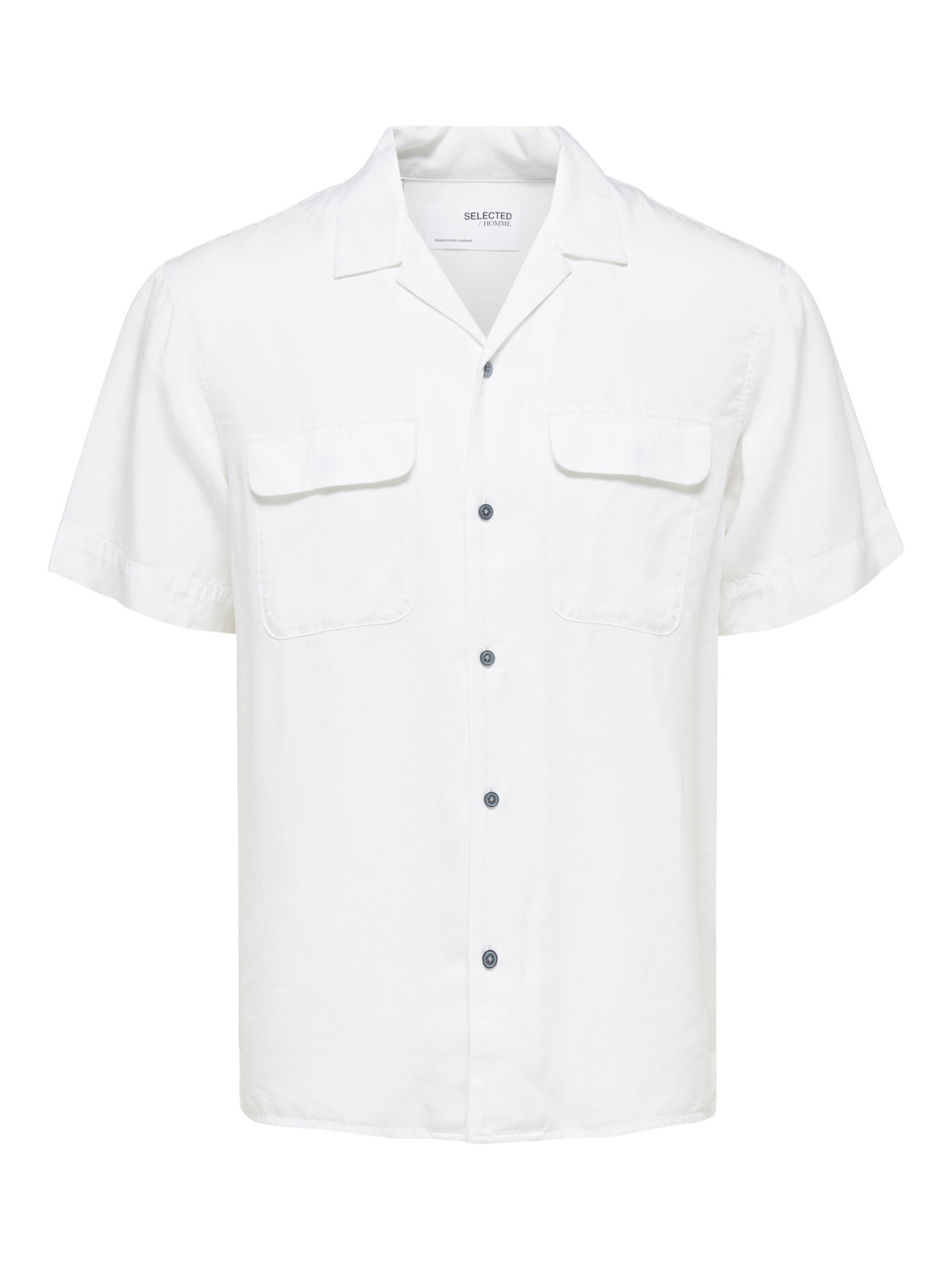 Wholesale ,Selected Homme, Selected Homme Bright White Short Sleeve Shirt, White, Extra Large-48-TagXLLarge-46-TagLSmall-42-TagSExtra Large-52-TagXXL