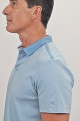 Theory Blue Polo with Contrast Collar