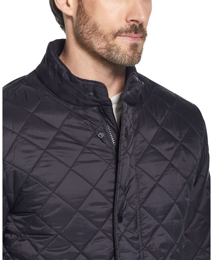 Macy, Weatherproof Vintage Navy Quilted Nylon Jacket, Blue, Small-41-TagS