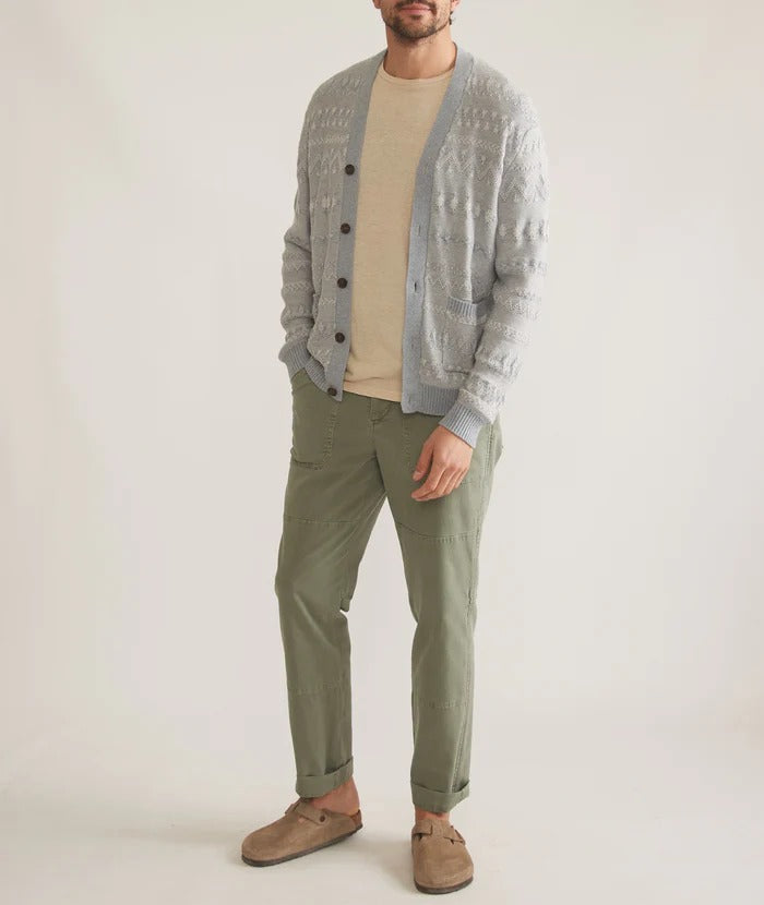 Wholesale,Marine Layer, Marine Layer Light Blue Heather Stephen Textured Cardigan, Blue, Large-46-TagL