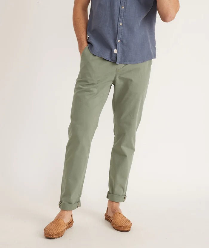 Wholesale,Marine Layer, Marine Layer Green Athletic Fit Drawstring Pull On Pant, Green, 38W-33L-TagXL