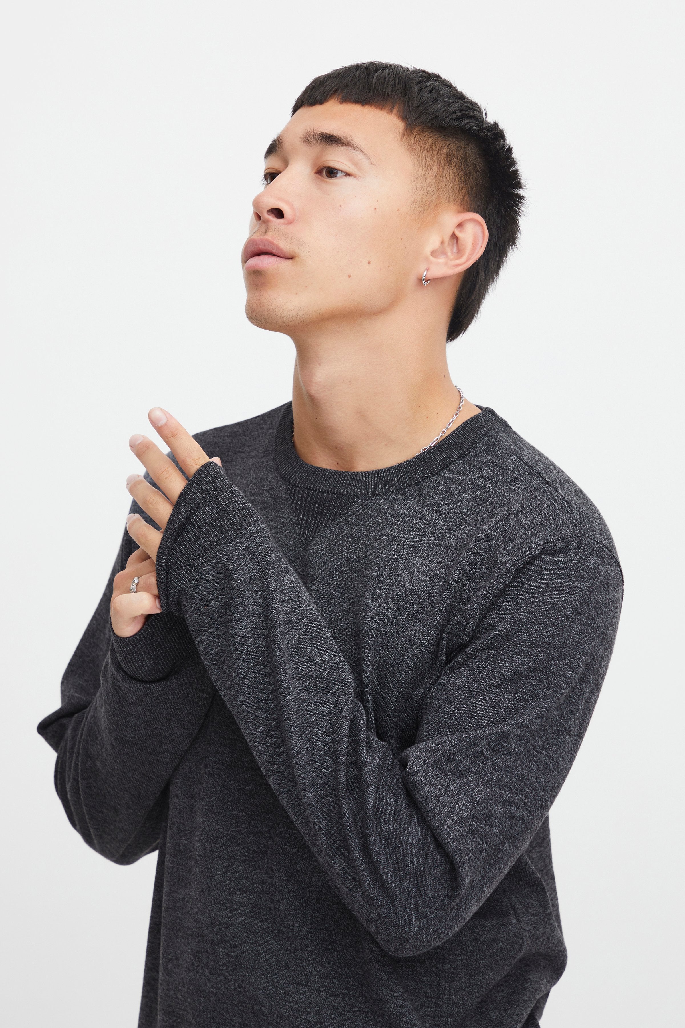 Other,Blend, Blend Black Knit Relaxed Crewneck Sweater, Black, Small-39-TagS
