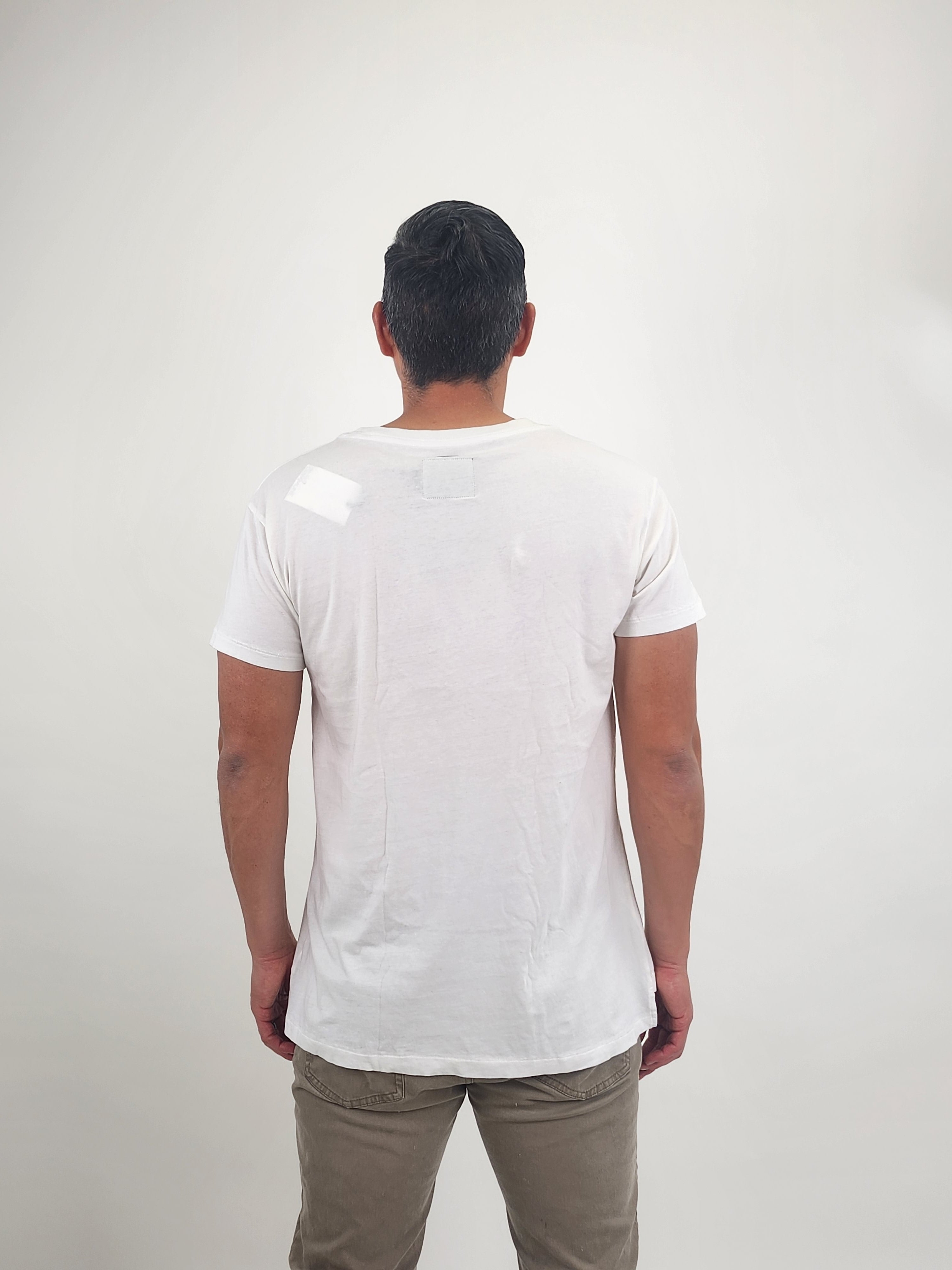 Wholesale,Reesedeluca, Reese De Luca White V-Neck T-Shirt, White, Large-45-TagXL