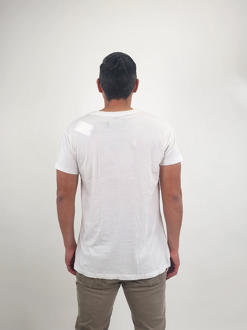 Reese De Luca White V-Neck T-Shirt