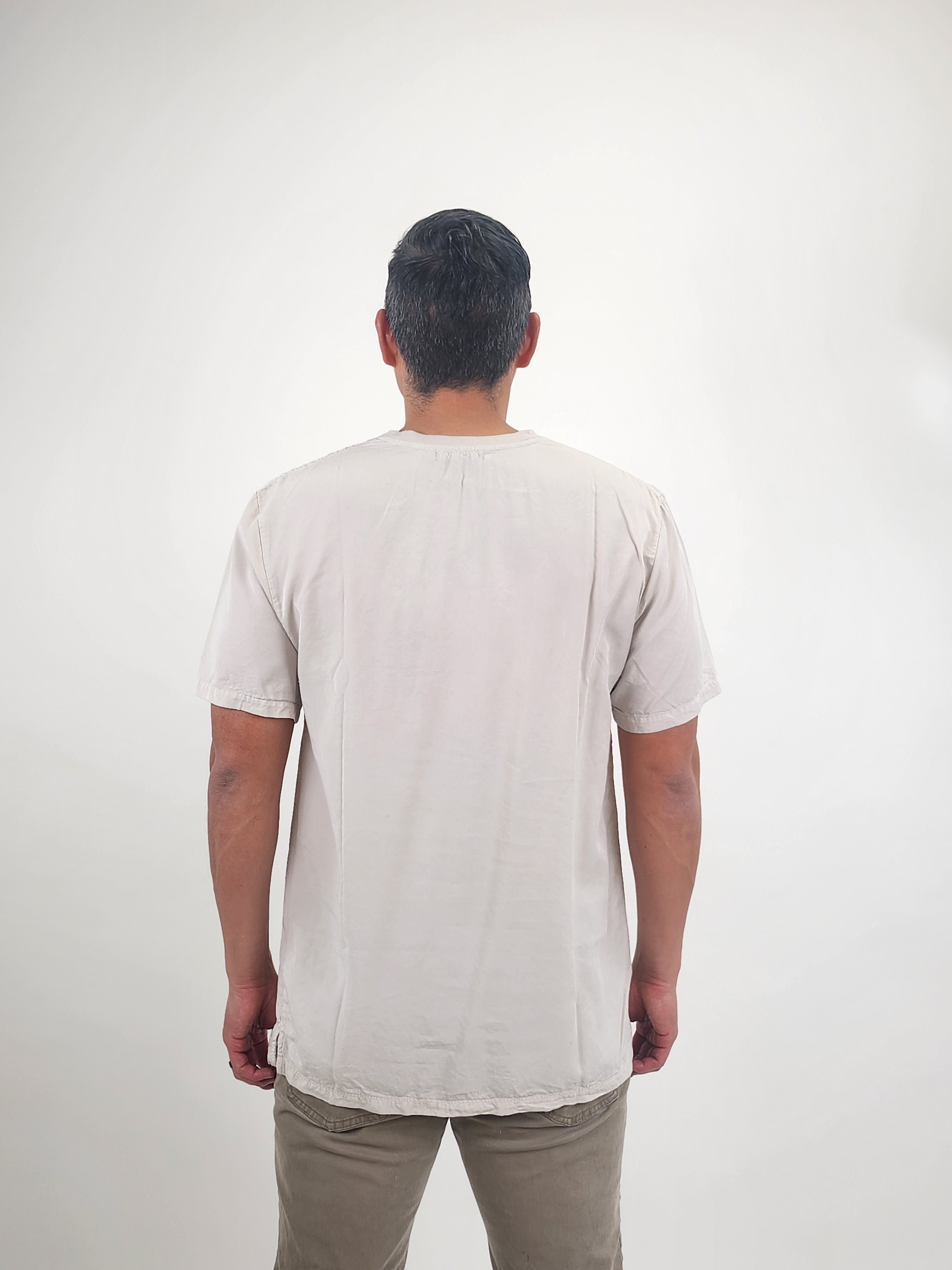 Wholesale,Reesedeluca, Reese De Luca Tan T-Shirt with Chest Pocket, Tan, Medium-44-TagM