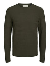 Jack & Jones Olive Green Knit Crew Neck Pullover