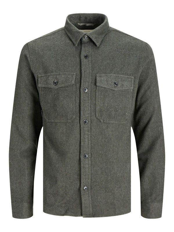 Jack & Jones Olive Twill Overshirt