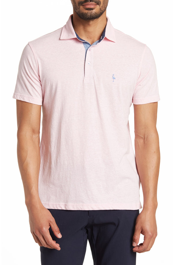 TailorByrd Light Pink Jersey Polo