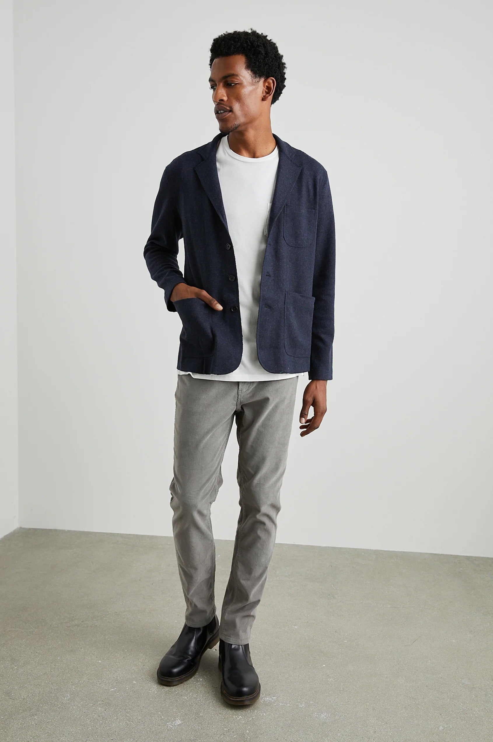 Wholesale,Rails, Rails Double Face Knit Navy Blazer, Blue, Medium-44-TagM