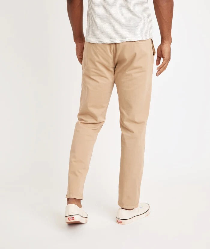 Wholesale,Marine Layer, Marine Layer Faded Khaki Athletic Fit Drawstring Pull On Pant, Tan, 40W-34L-TagXXL