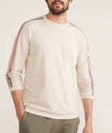 Marine Layer Cream Long Sleeve Stripe Tee