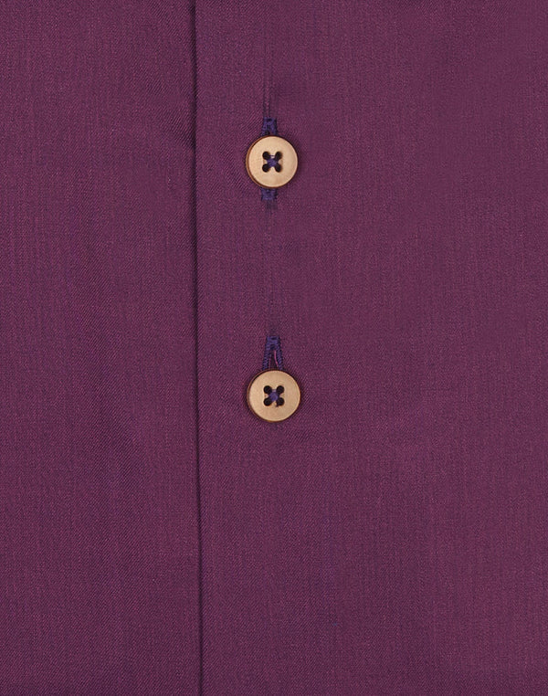 R2 Amsterdam Purple Long Sleeve Button Up Tencel Shirt