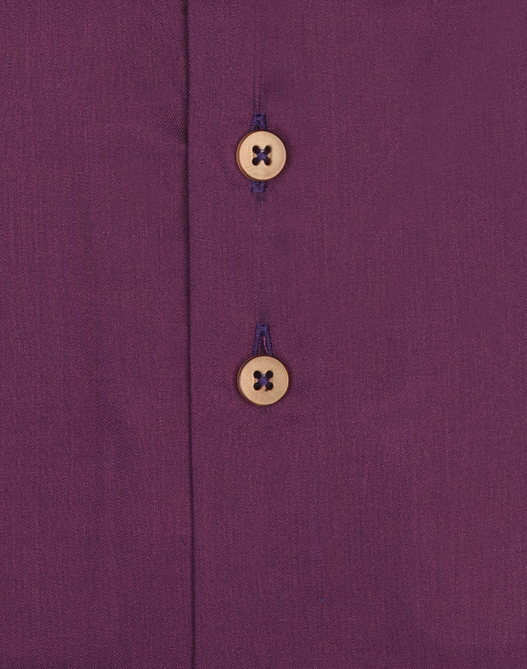 R2 Amsterdam Purple Long Sleeve Button Up Tencel Shirt