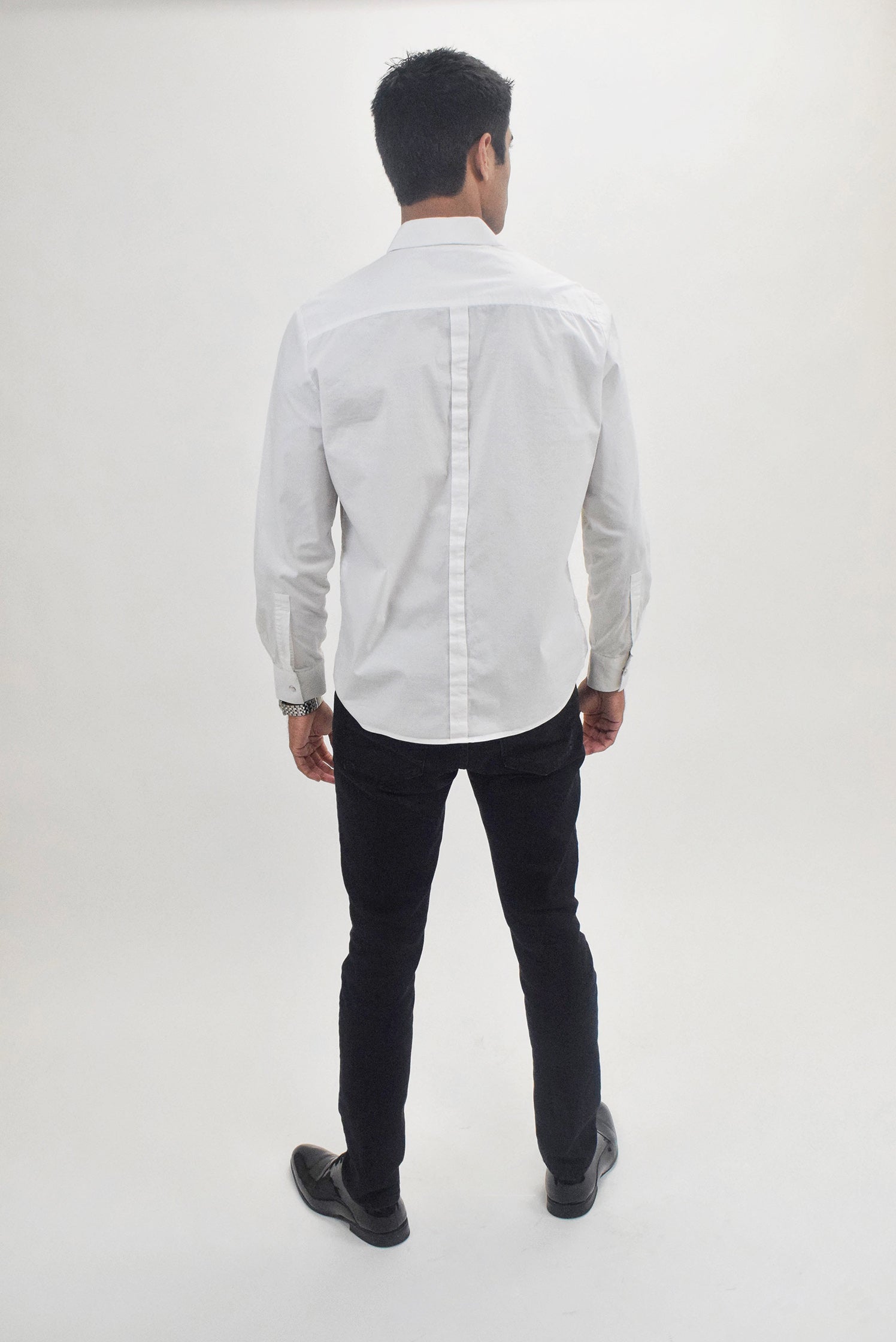 The RealReal,Karl Lagerfeld, Karl Lagerfeld White Snap Closure Floral Panel Button Up Shirt, White, Large-45-TagL