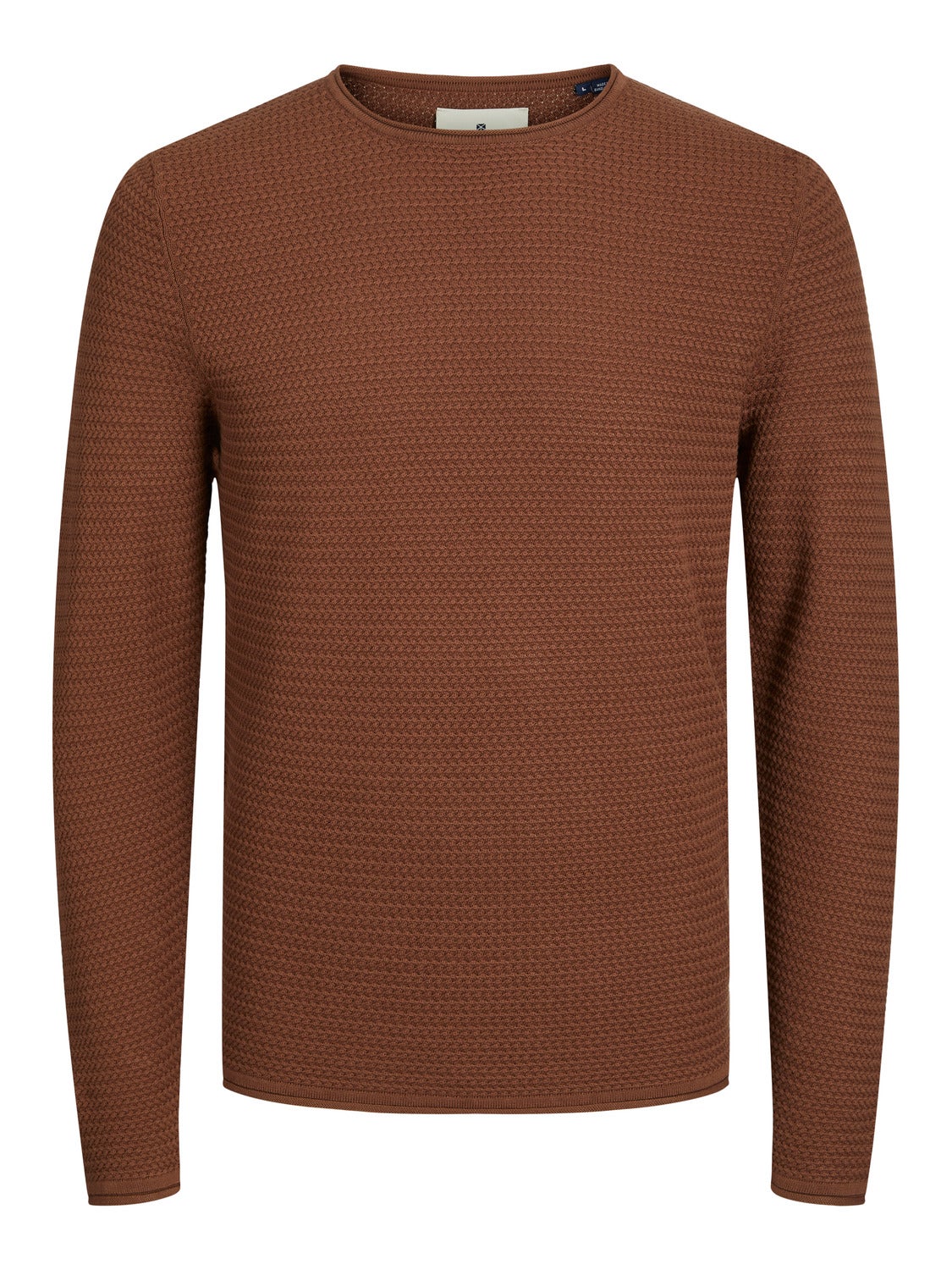 Brand Partner,Modern Liberation, Jack & Jones Brown Knit Crew Neck Pullover, Brown, Extra Extra Large-47-TagXXLExtra Large-46-TagXLExtra Large-45-TagXLLarge-42-TagLMedium-41-TagMExtra Small-36-TagS