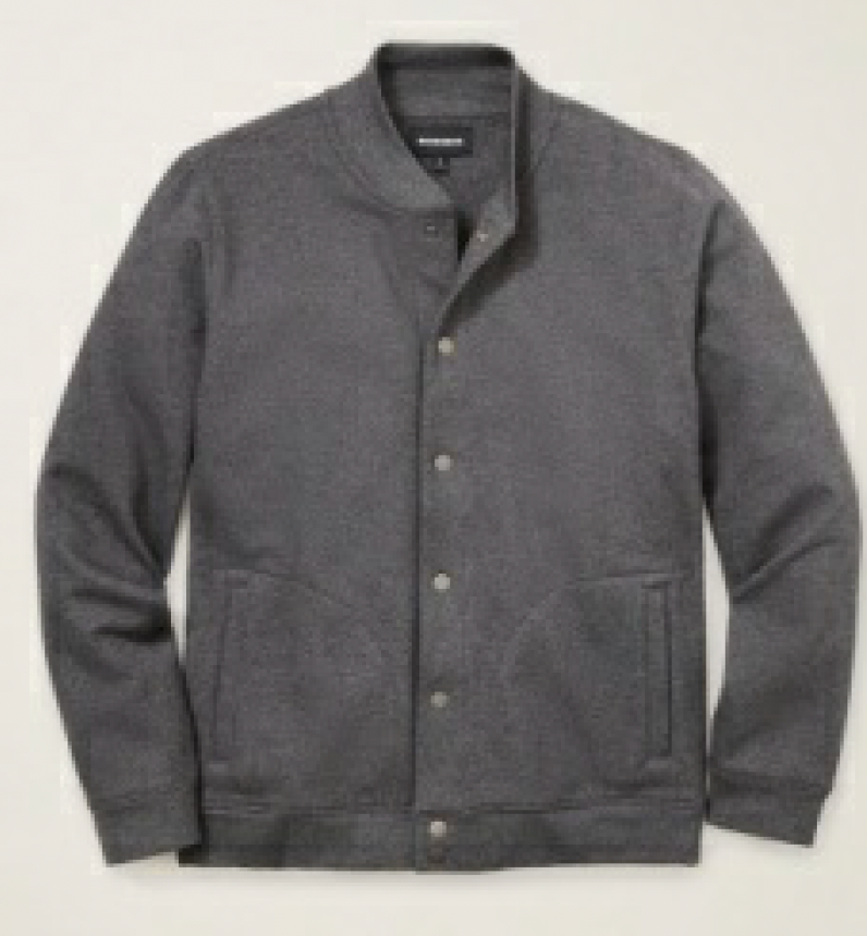 Wholesale,Bonobos, Bonobos Grey Pique Fleece Bomber, Grey, Small-40-TagS