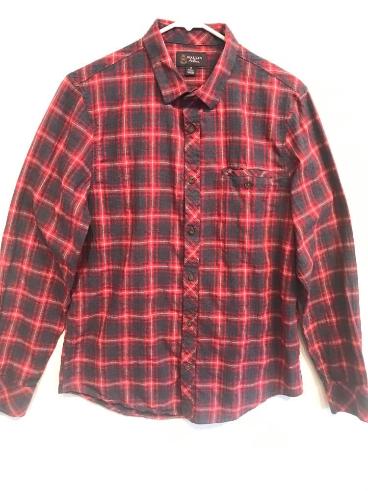 Poshmark, Wallin & Bros. Red Plaid Flannel Button-up Shirt, Red, Medium-42-TagM