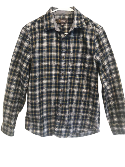 Poshmark,Wallin & Bros, Wallin & Bros. Navy Windowpane Plaid Flannel Button-up Shirt, Blue, Small-40-TagS