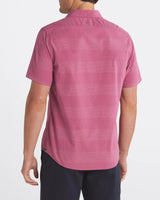 Flag & Anthem Mauve Monroe Dobby Stripe Short Sleeve Woven Shirt