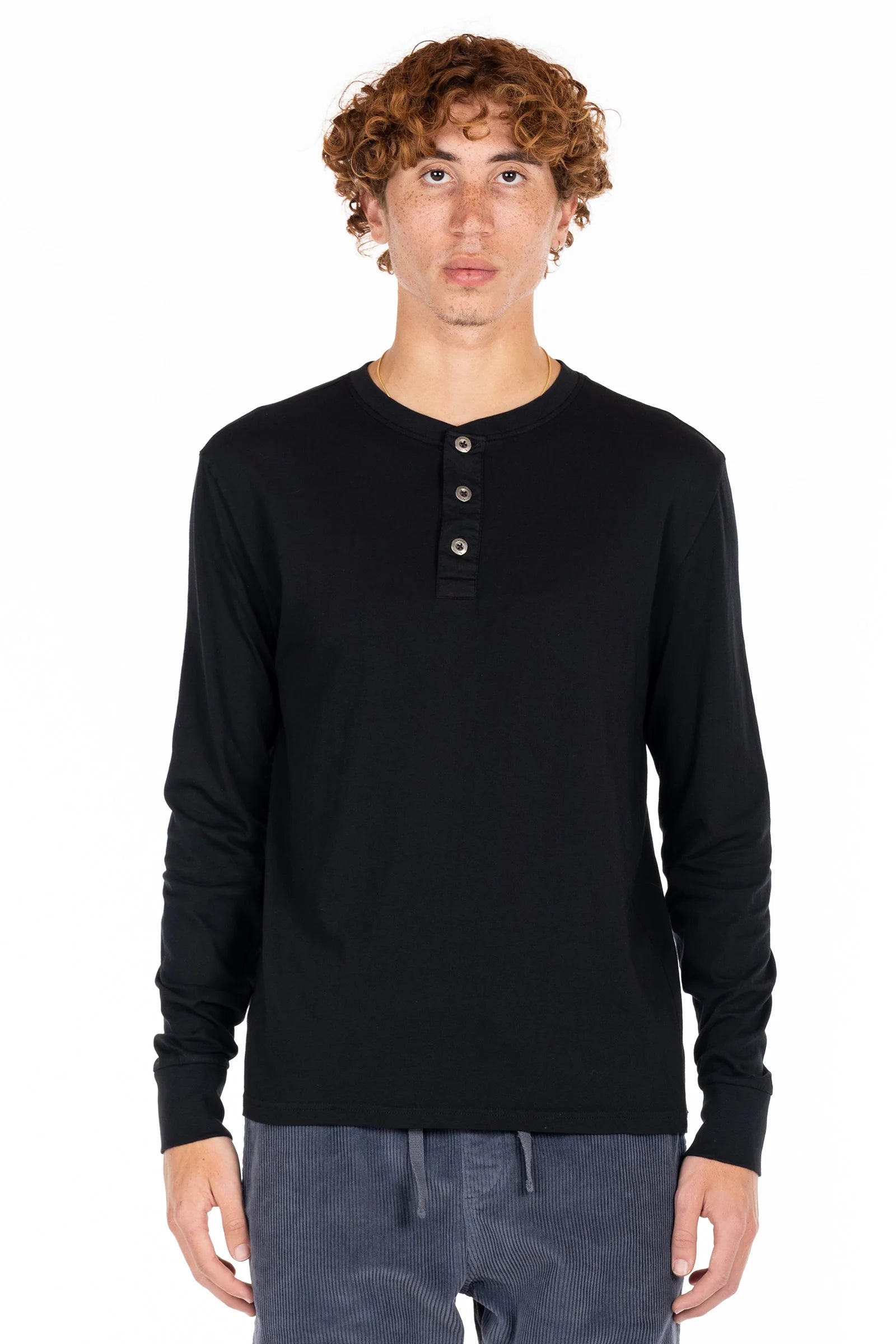 Wholesale,Original Paperbacks, Original Paperbacks Black LS Henley, Black, Small-40-TagS