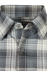 John Varvatos Grey Plaid Button Up Shirt