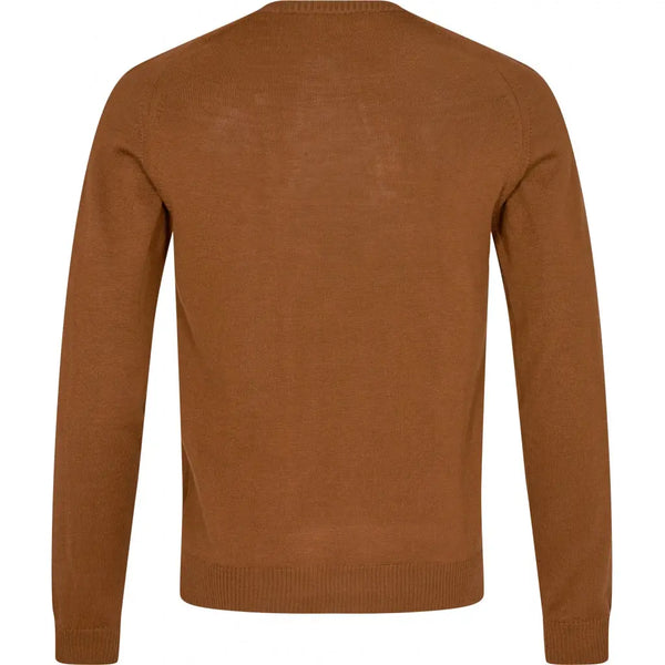 2Blind2C Cognac Merino Wool Crewneck Sweater