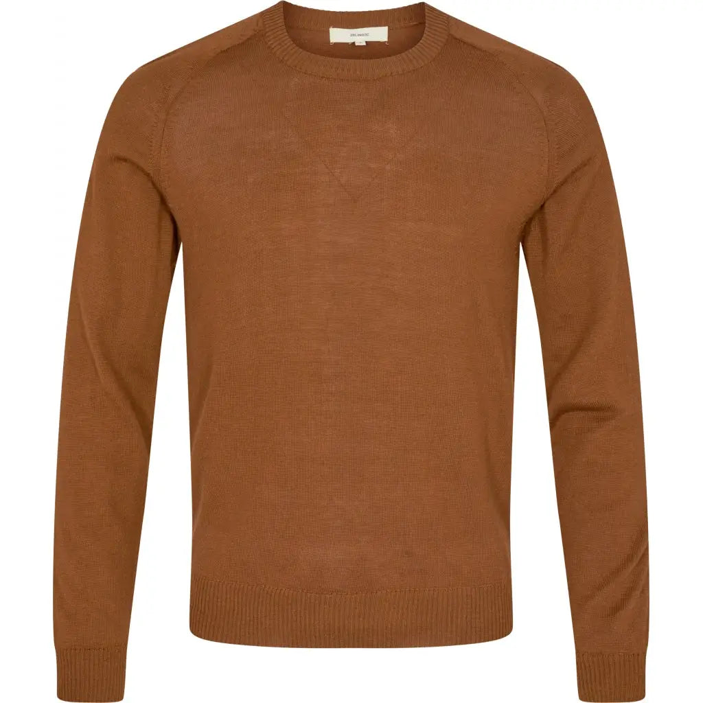 Faire,2Blind2C, 2Blind2C Cognac Merino Wool Crewneck Sweater, Orange, Medium-40-TagL