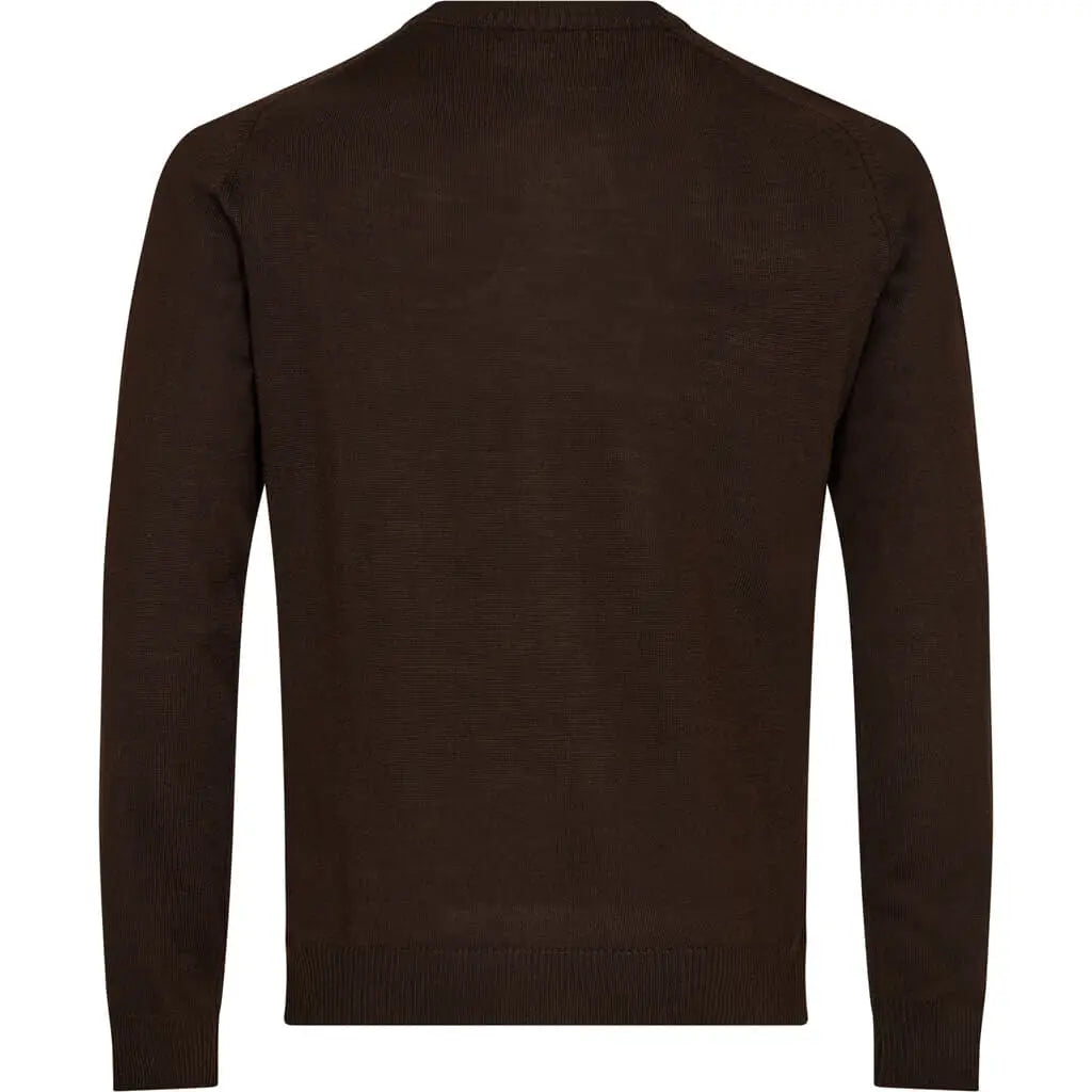 Faire,2Blind2C, 2Blind2C Dark Brown Merino Wool Crewneck Sweater, Brown, Medium-41-TagM