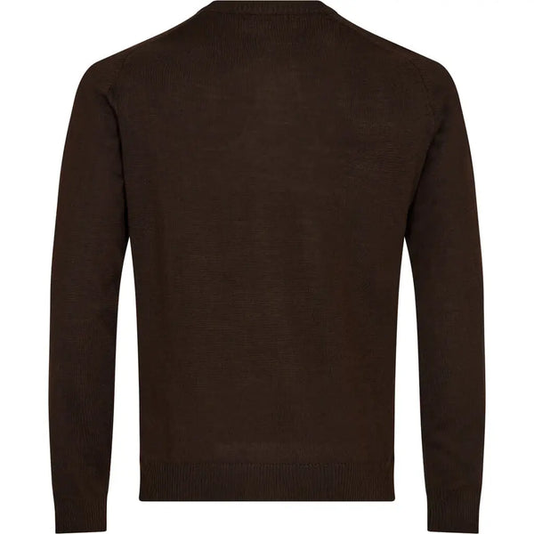 2Blind2C Dark Brown Merino Wool Crewneck Sweater