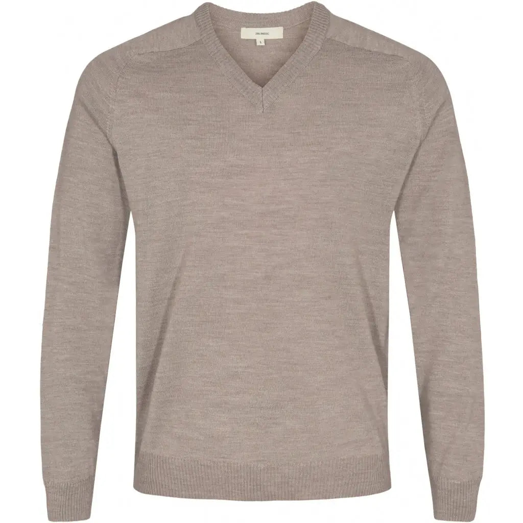 Faire,2Blind2C, 2Blind2C Tan Merino Wool Vneck Sweater, Tan, Medium-40-TagL