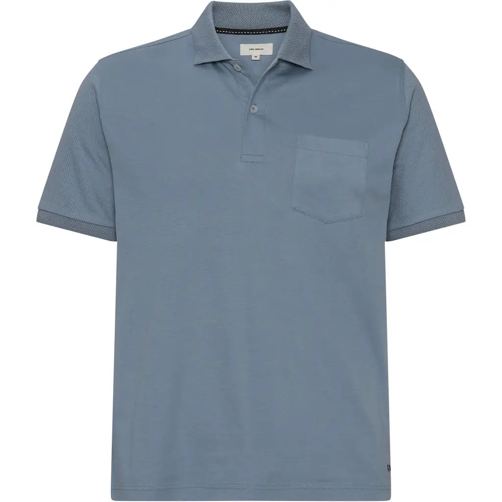 Faire,2Blind2C, 2Blind2C Turquoise Short Sleeve Polo With Contrast Performance Back Detail, Blue, Extra Large-46-TagXL