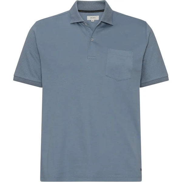 2Blind2C Turquoise Short Sleeve Polo With Contrast Performance Back Detail